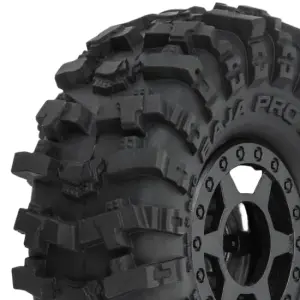 ProLine 1:24 Mickey Thompson Baja Pro X 1.0 MT Crawler Tyres on Mini Holcomb Black Wheels (4)