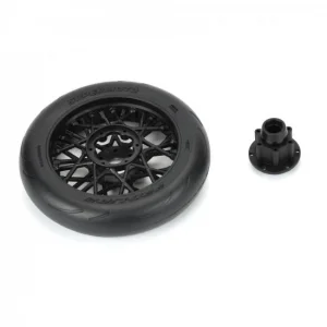 ProLine Supermoto S3 Front Tyres Mounted on Black Losi Promoto Wheel (1)
