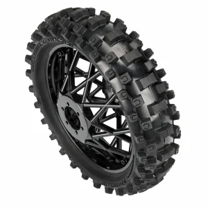 ProLine Dunlop Geomax MX33 CR4 Rear Tyre Mounted on Black Losi Promoto Wheel (1)