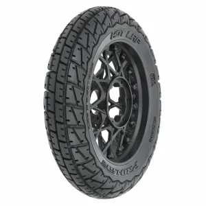ProLine Hot Lap MX S3 Front Tire Mounted on Black Supermoto Wheel (1)