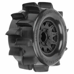 ProLine Sand Paw HP Belted 2.8 MT Tyres on 12/14mm Hex Black Wheels (2)