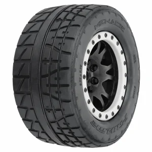 ProLine Menace HP Belted Tyres on X-MAXX Black/Grey 24mm Hex Wheels (2)