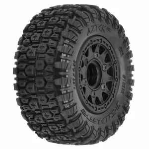 ProLine Aztek M2 SC Tyres Mounted on 12/14mm Black Raid Wheels (2)