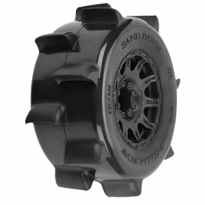 ProLine Sand Paw HP Belted 3.8 MT Tyres Mounted on Black 17mm Hex 8x32 Wheels (2)