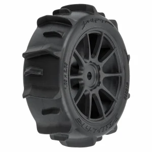 ProLine Dumont Tyres Mounted on 12mm Hex Black Mach-10 Wheels (4) - Typhon GROM