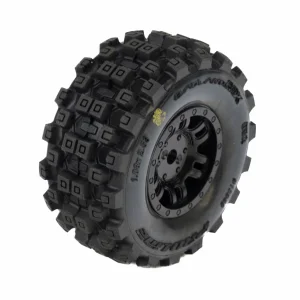 1:16 Badlands MX Front/Rear Tires MTD 12mm Black Split Six (