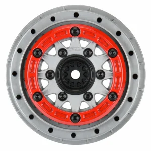 ProLine Raid Bead Loc 12/14mm Hex SC Wheels - Red/Gray (2)
