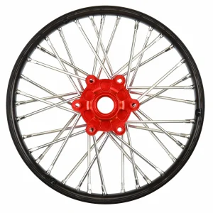 1/4 Pro-Spec Aluminium V2 Bead Front Wheel Black/Red (1): Pro