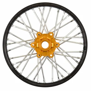 1/4 Pro-Spec Aluminium V2 Bead Front Wheel Black/Gold (1): (2)