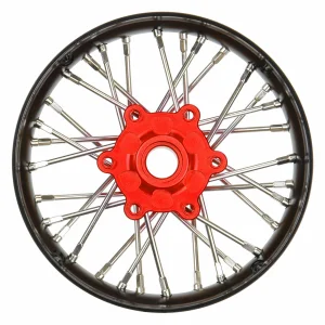 1/4 Pro-Spec Aluminium V2 Bead Front Wheel Black/Red (1): Pro
