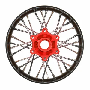 1/4 Pro-Spec Aluminium V2 Bead Rear Wheel Black/Red (1): Prom