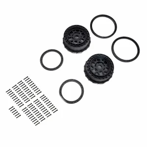 Wheel and Beadlock Set - Black (2): 5IVE-T 3.0