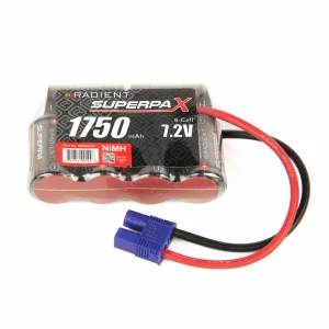 Superpax Battery, 2/3A 7.2V 6-Cell 1750mAh NiMH, 4-2 SBS-Flat, EC3