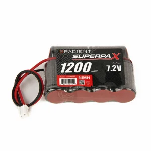 Superpax Battery, 2/3A 7.2V 6-Cell 1200mAh NiMH, 4-2 SBS-Flat, Mini