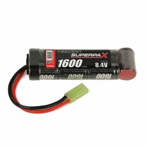 Superpax Battery, 2/3A 8.4V 7-Cell 1600mAh NiMH, Stick, mTam