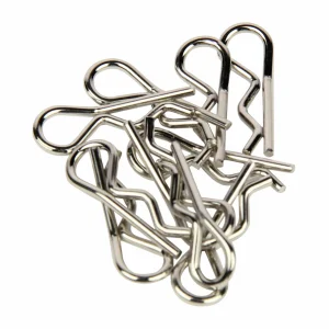 Body Clips, Sandard Bent, Silver (10)