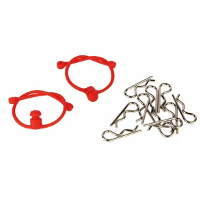 Body Clip Retainer, Red (2)