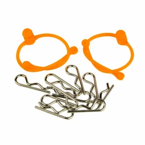 Body Clip Retainer, Orange (2)