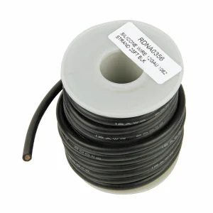 Silicone Wire, 12ga, 1062 Strand, 25ft Black