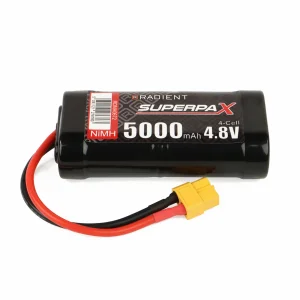Radient NiMH 4.8V 5000mAh SC Flat, XT60 ** CLEARANCE **