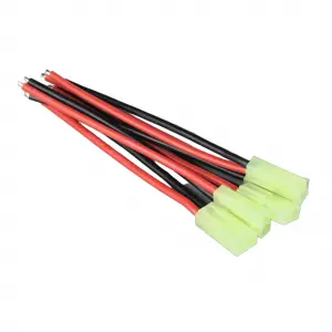 Radient Pigtail Connector, Mini Tamiya Female, 16AWG, 100mm (5pcs)