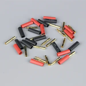 Radient 2mm Gold Connector Pairs including Heat Shrink (10)