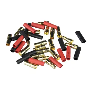 Radient 3.5mm Gold Connector Pairs including Heat Shrink (10)