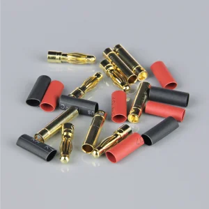 Radient 4.0mm Gold Connector Pairs including Heat Shrink (5pcs)
