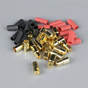 Radient 6.0mm Gold Connector Pairs including Heat Shrink (10)