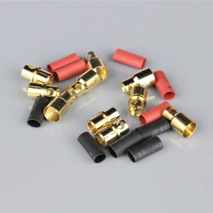 Radient 8.0mm Gold Connector Pairs including Heat Shrink (5pcs) ** CLEARANCE **