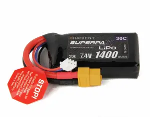 Radient Lipo 2S 1400mAh 7.4V 30C XT60