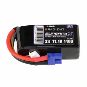 Radient Lipo 3S 1400Mah 11.1V 50C EC3