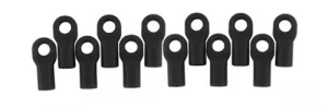 RPM Short Traxxas Rod Ends - Black (12) (Upgrade for TRX5347)