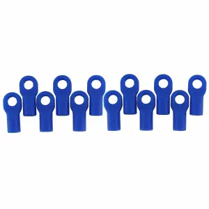 RPM Short Traxxas Rod Ends - Blue (12) (Upgrade for TRX5347)