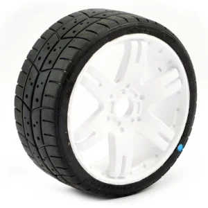 Sweep 1:8 GT Tread Belted Tyres on White 6IX 17mm Hex Wheels (2)
