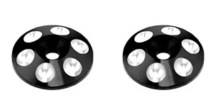 Alloy Rear Wing Shims - Black - 2pcs