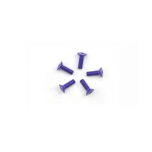 Aluminium Countersunk Hex Head Screw - M2.5 x 8 Purple (5)