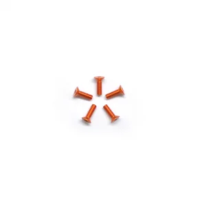 Aluminium Countersunk Hex Head Screw - M3 x 10 Orange (5)