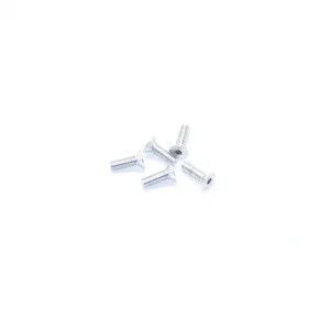 Aluminium Countersunk Hex Head Screw - M3 x 10 Silver (5)
