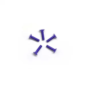 Aluminium Countersunk Hex Head Screw - M3 x 12 Purple (5)