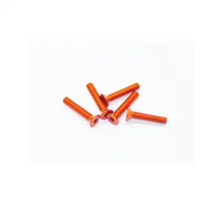 Aluminium Countersunk Hex Head Screw - M3 x 16 Orange (5)