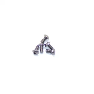 Aluminium Button Hex Head Screw - M4 x 8 Gray (5)
