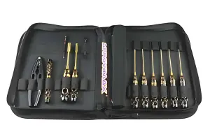 Arrowmax 1:10 Off Road 12 Piece Tool Set + Tool Bag - Black Golden