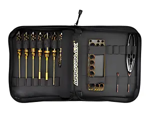Arrowmax 1:10 On Road Tool Set + Tool Bag - Black Golden