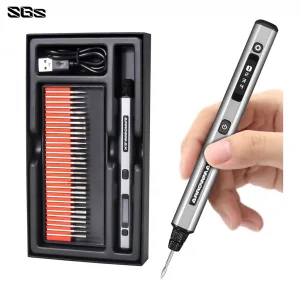 SGS Electric Engraving Pen With 30 Bits (Grey)