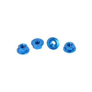 Core RC - Serrated Alloy M4 Nuts - Blue (4)