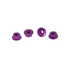 Core RC - Serrated Alloy M4 Nuts - Purple (4)