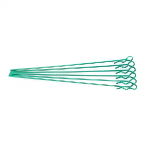 Extra Long Body Clips 1:10 Size - Pack Of 6 - Metallic Green