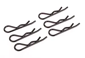 Body Clips 1:8 - Black - (6)