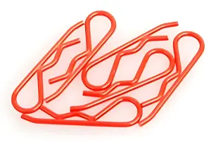 Body Clip 1:8 - Fluorescent Red (6)